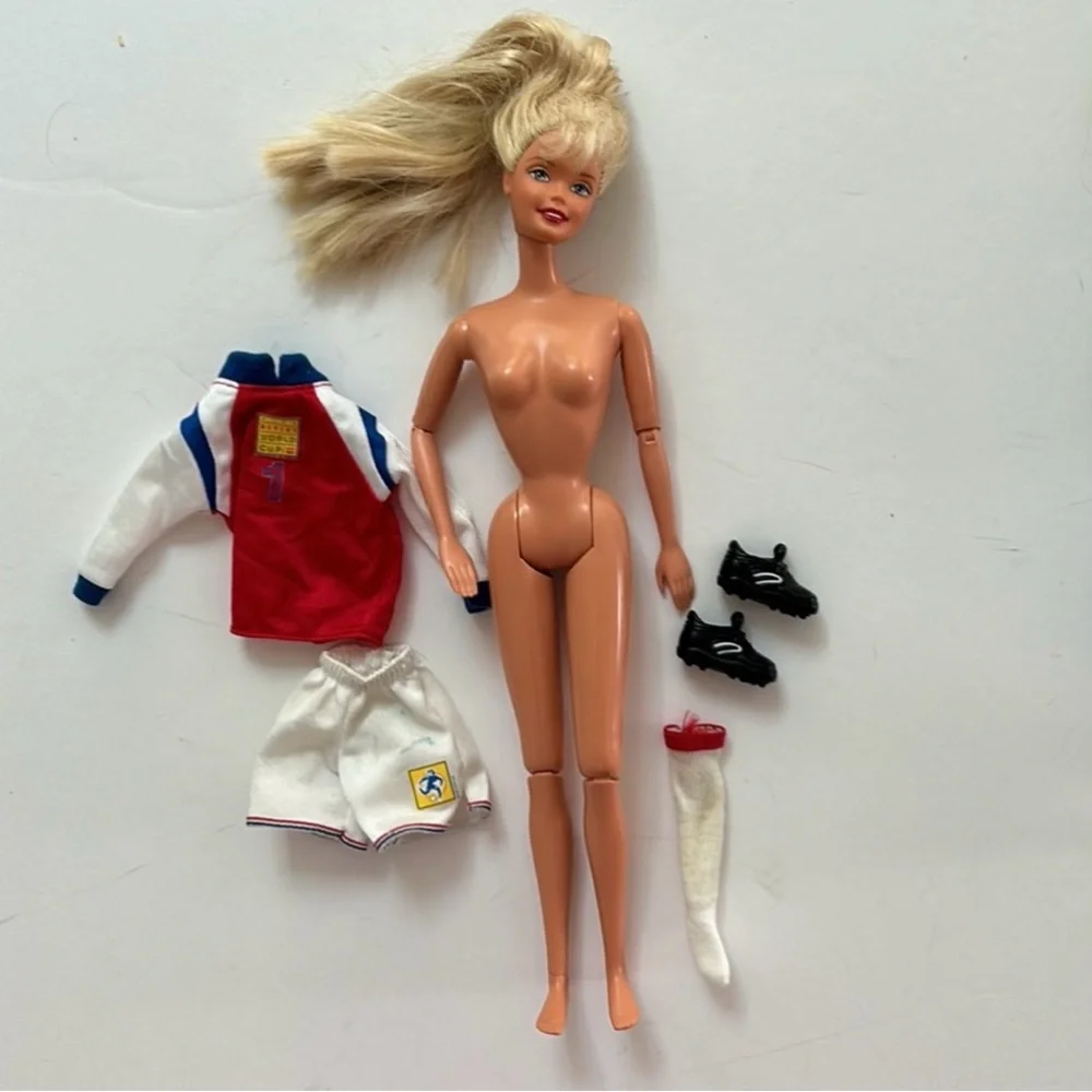 Vintage collectible Barbie FIFA Women’s World Cup soccer USA 1999 doll